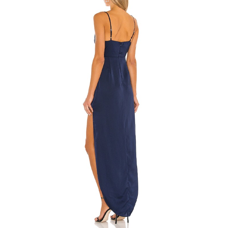 Satin Cowl Neck Dress