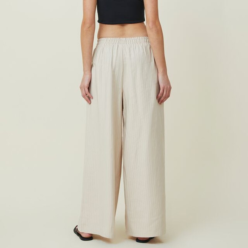 White Cargo Loose Pants