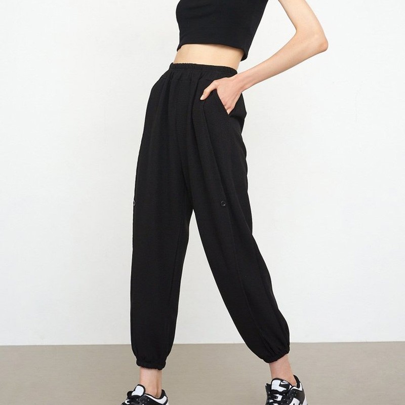 Casual Loose Black Cargo Pants