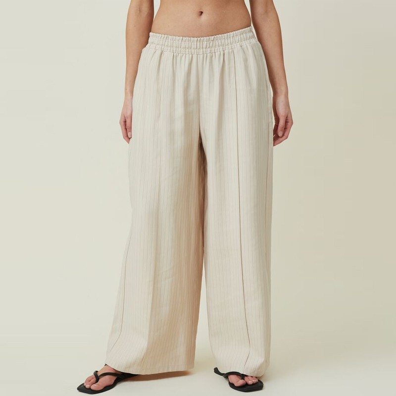 White Cargo Plus Size Loose Pants